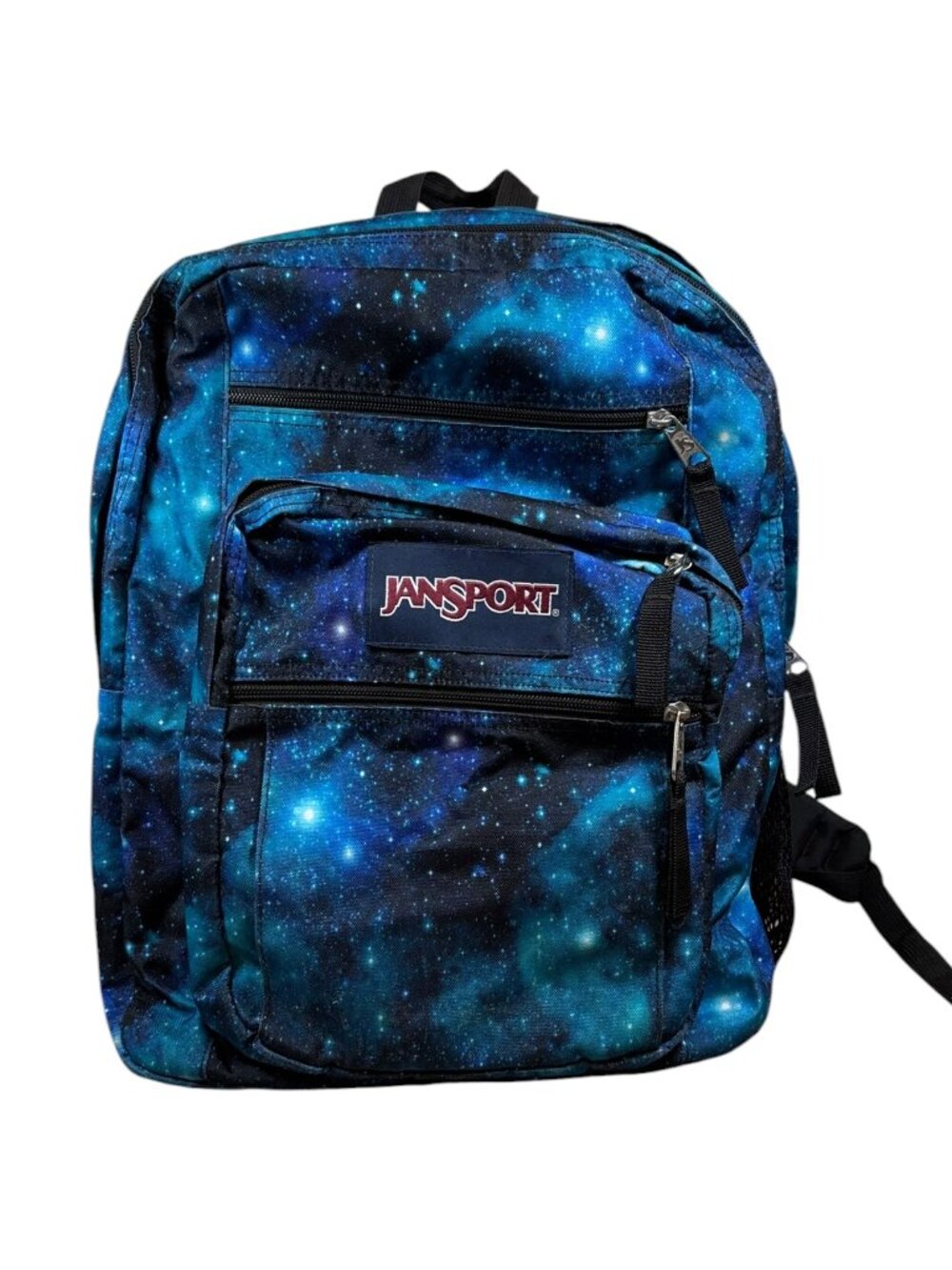 JanSport XL Big Student Laptop Backpack in Cosmic Galaxy Blue